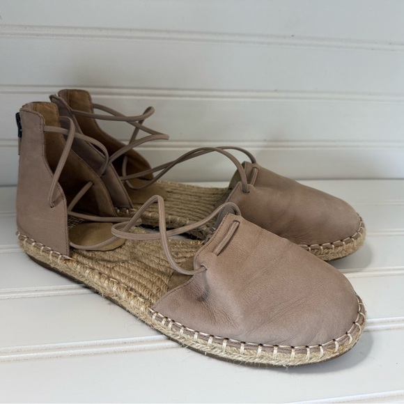 Eileen Fisher Shoes - Eileen Fisher Women's Lace Up Espadrilles Leather Sandals Toffee 7.5. 1188